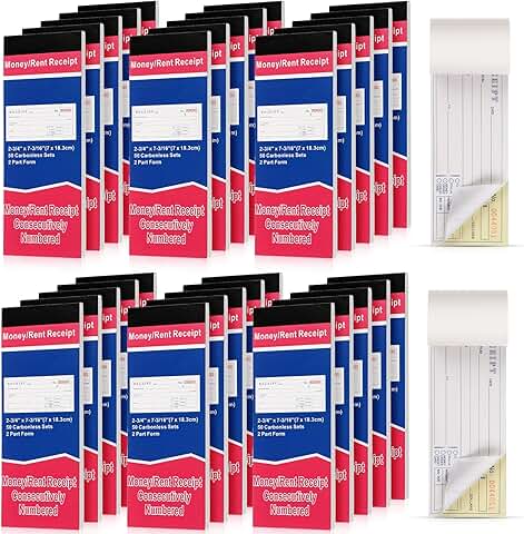 30-Pad Money and Rent Receipt Book, 2-Part Carbonless