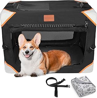 Portable Collapsible Dog Crate for Small and Medium Dogs