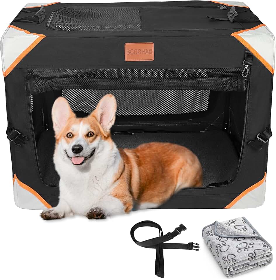 Portable Collapsible Dog Crate for Small and Medium Dogs