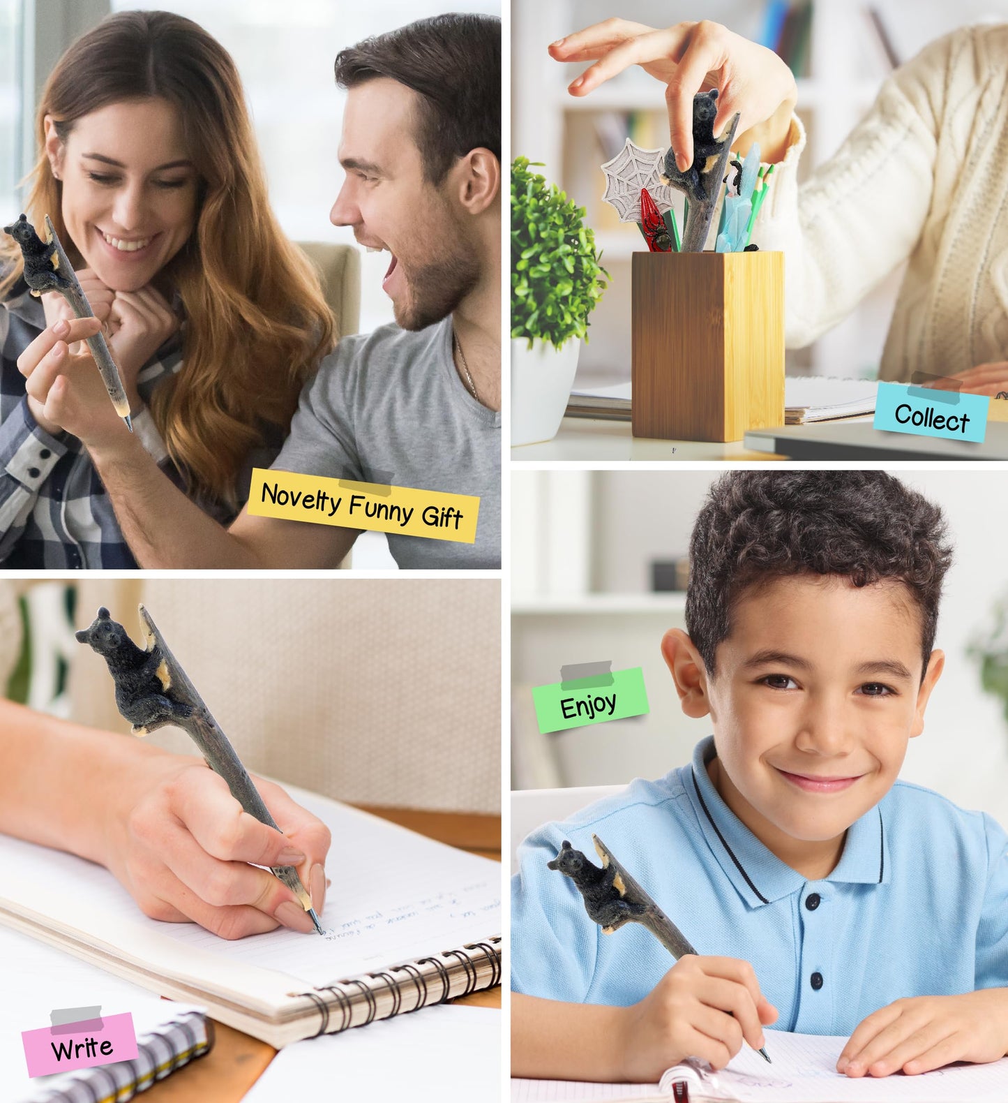 Black Bear Novelty Pen for Kids and Adults