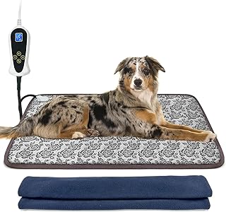 Large Waterproof Heated Dog Bed with Timer and Thermostat