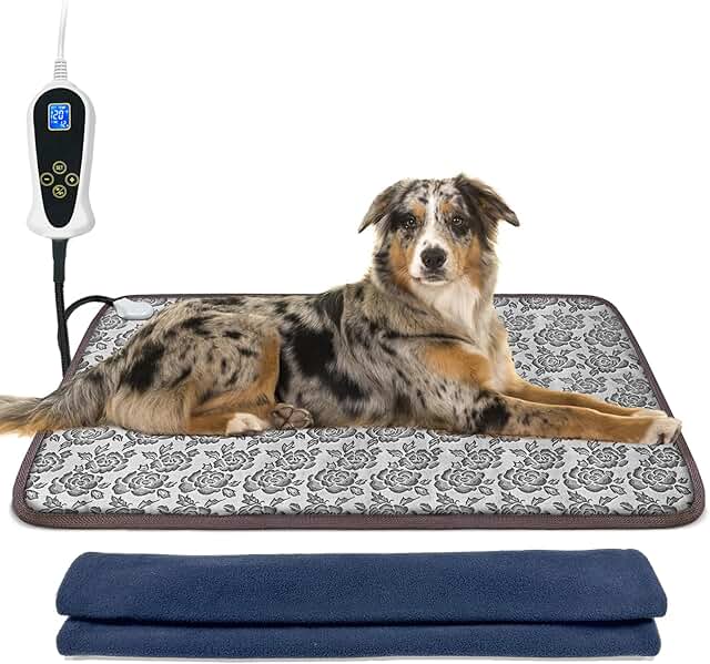 Large Waterproof Heated Dog Bed with Timer and Thermostat
