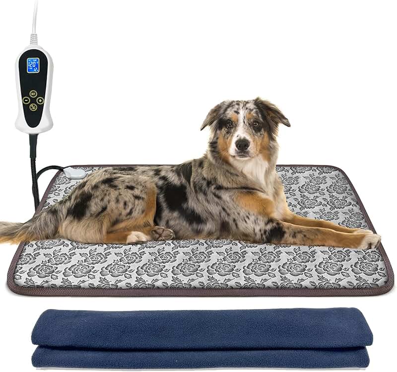 Large Waterproof Heated Dog Bed with Timer and Thermostat