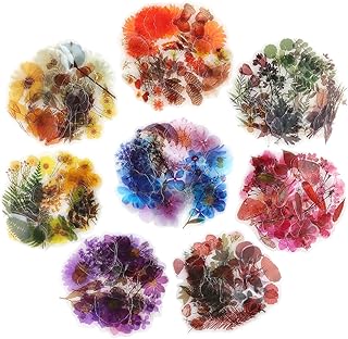 320 Natural Vintage Flower and Leaf Stickers for Crafts