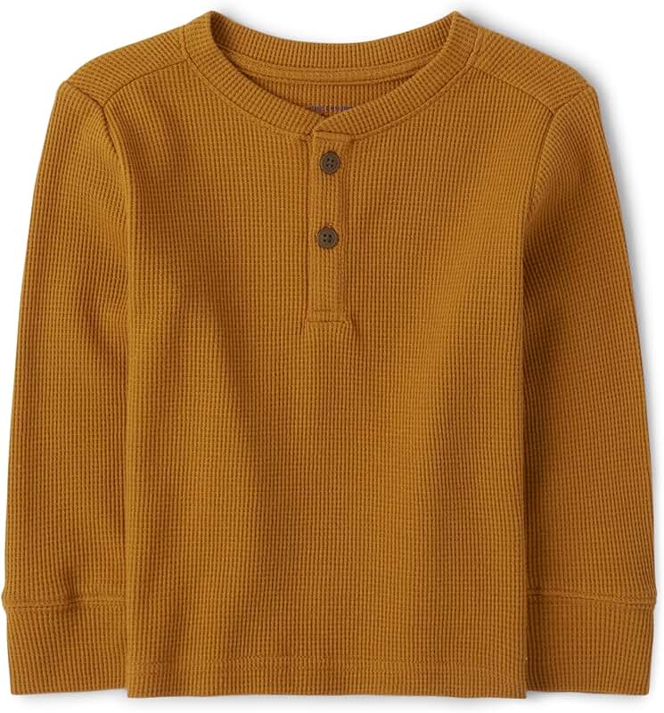 Long Sleeve Thermal Henley Shirt for Boys and Toddlers