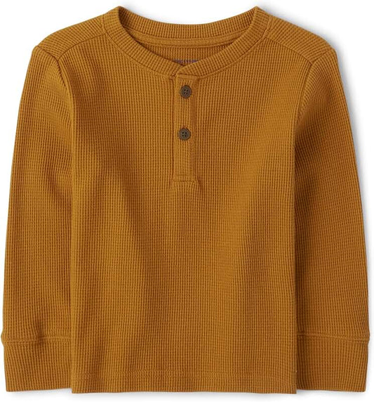 Long Sleeve Thermal Henley Shirt for Boys and Toddlers