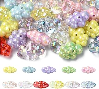 50 Pieces of Random Acrylic Cloud Beads for Crafts