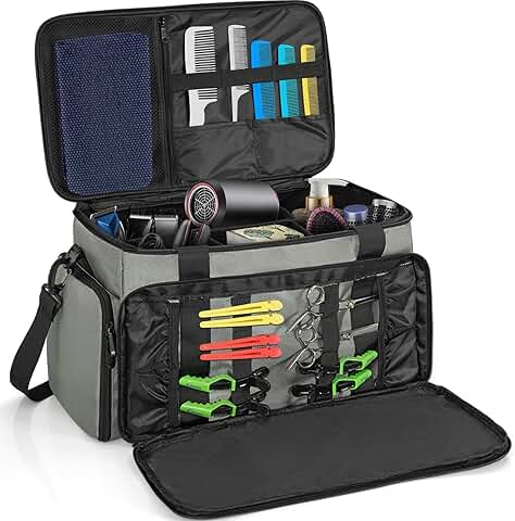 Large Capacity Hairdresser Bag with Adjustable Dividers