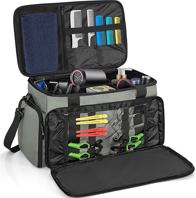 Large Capacity Hairdresser Bag with Adjustable Dividers