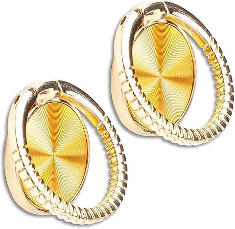 Two Pack Cell Phone Ring Holders with 360° Rotation