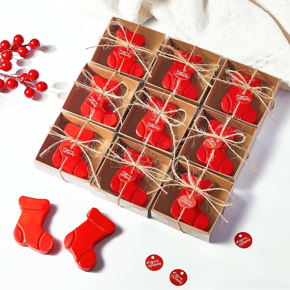 50 Christmas Handmade Soap Gift Set in Decorative Box