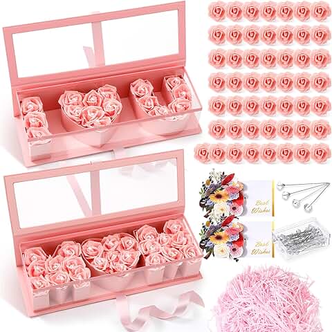 Mother's Day Flower Gift Box with Roses and Cards