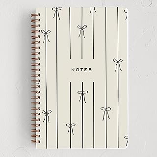 Black Bow Notebook with 160 Lined Pages