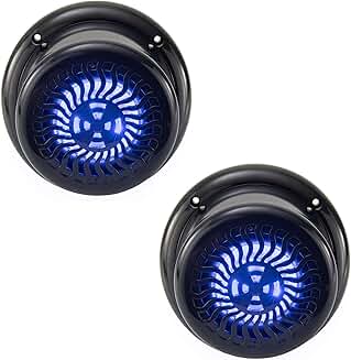 Waterproof 5.25" RV Exterior Speakers, Blue LED, 2 Pack