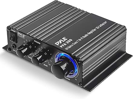 Mini 60W Stereo Audio Amplifier with AUX and MIC Inputs