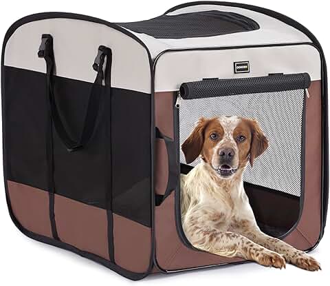 Portable Collapsible Dog and Cat Crate for Medium Pets