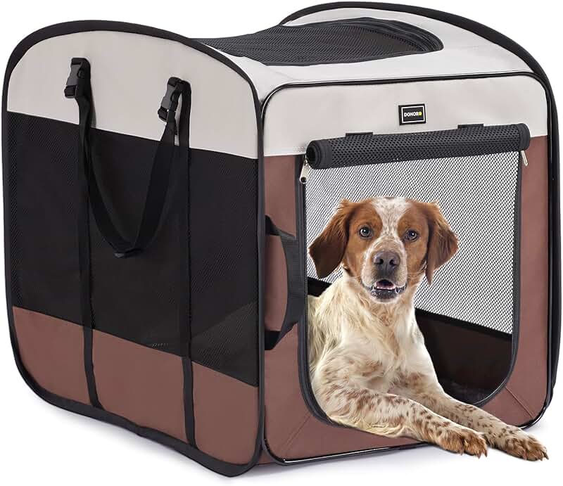Portable Collapsible Dog and Cat Crate for Medium Pets