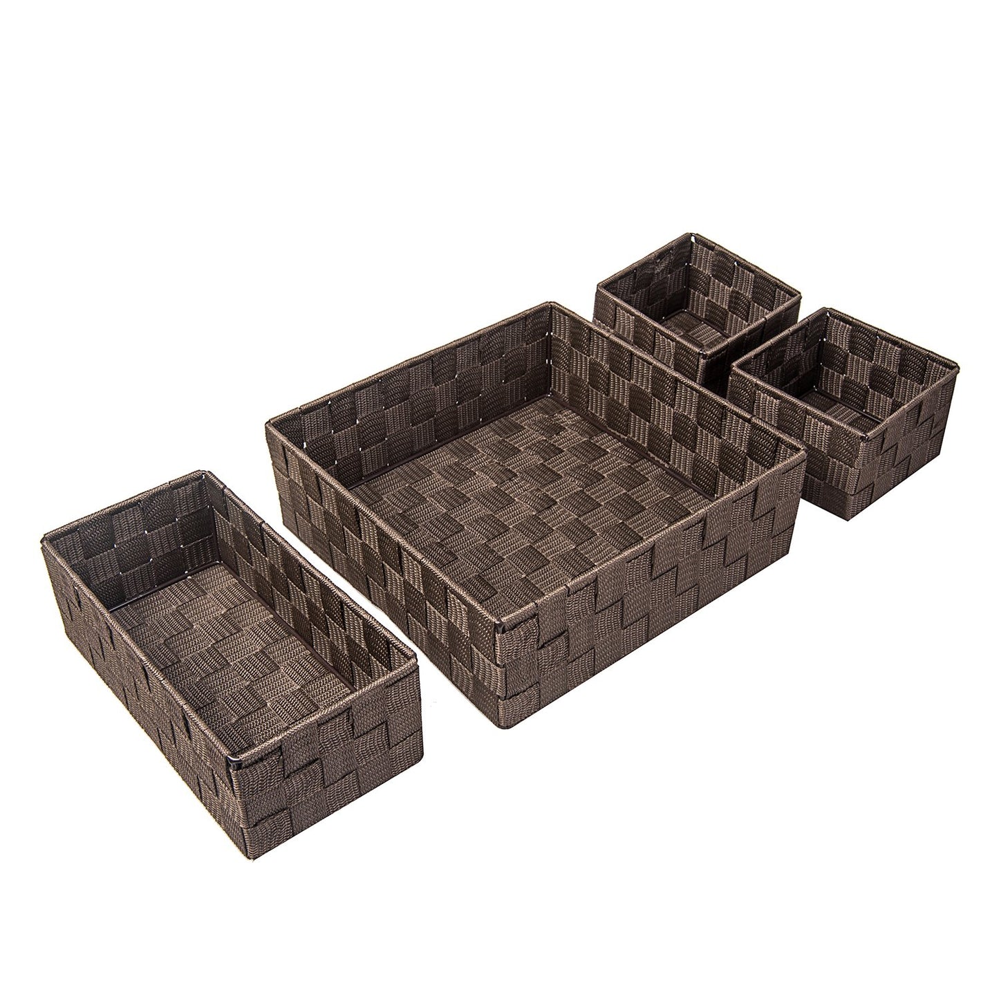 Set of 4 Woven Storage Baskets for Organization