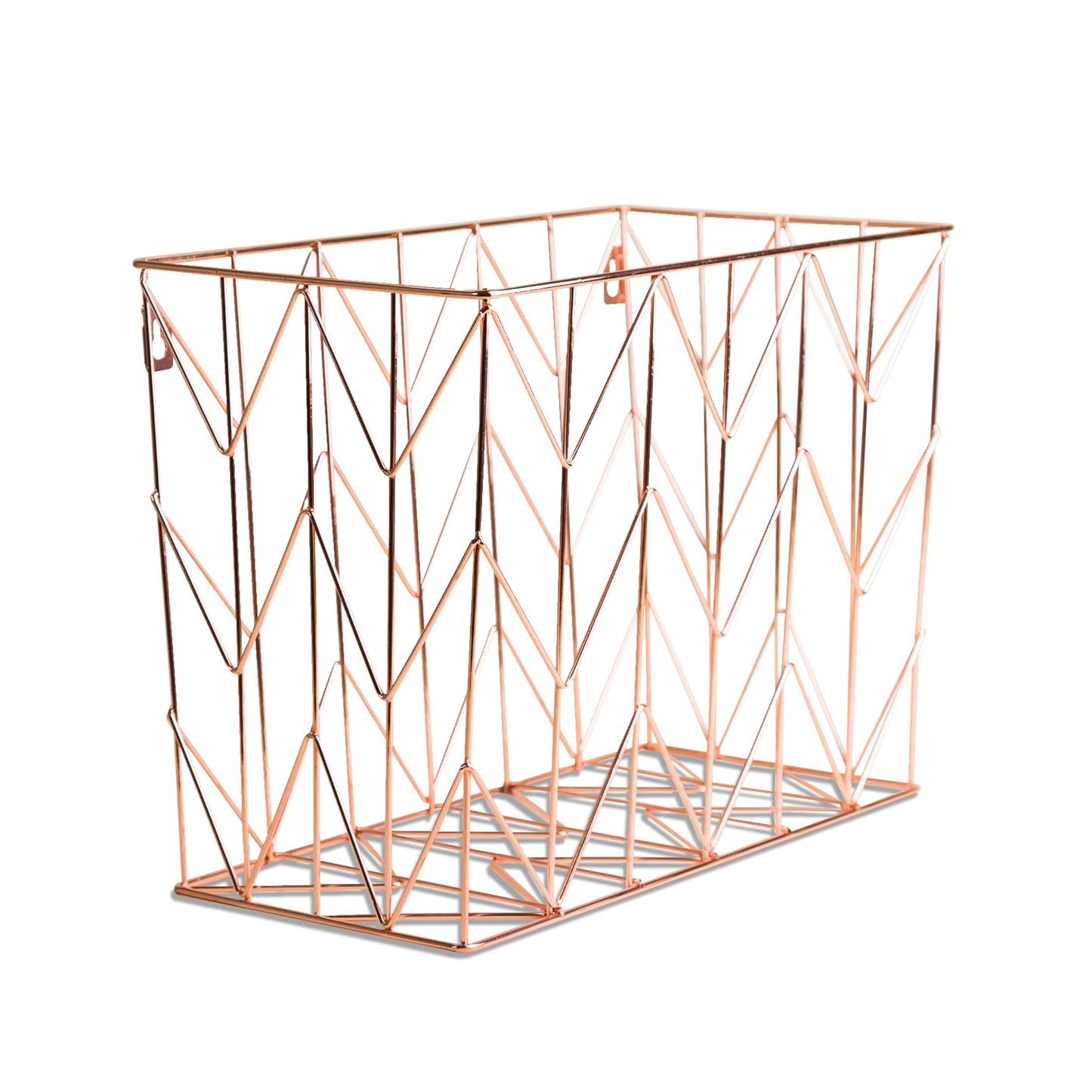 Hanging File Desk Organizer in Rose Gold
