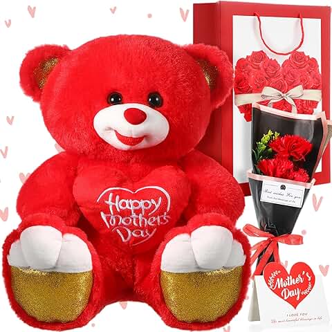 Four-Piece Christmas Bear Gift Set for Mom