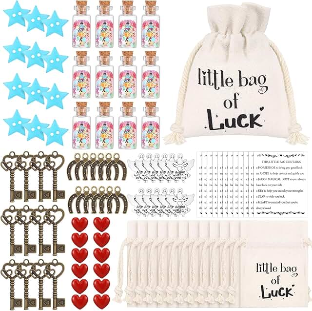 12 Sets Good Luck Gift Charm Bulk for Exams and Graduation