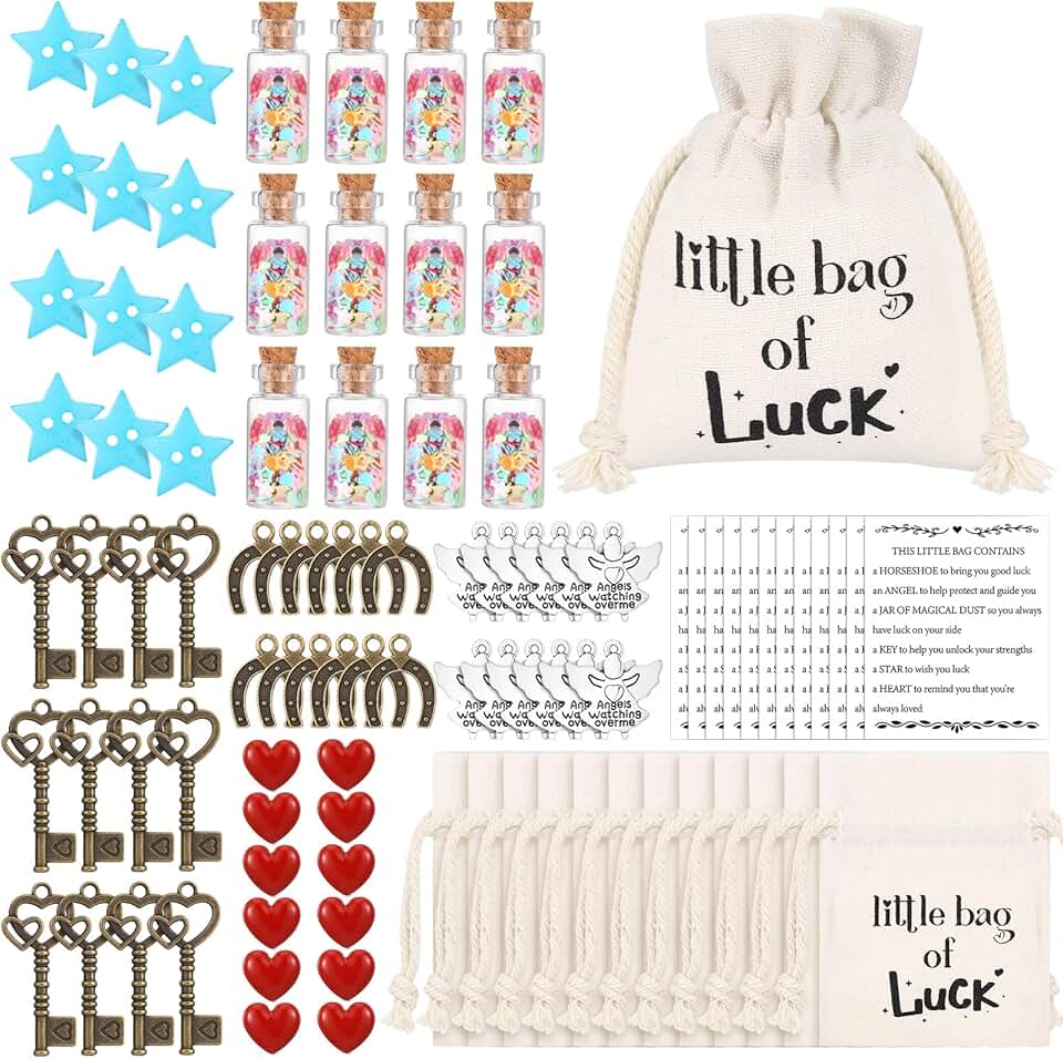 12 Sets Good Luck Gift Charm Bulk for Exams and Graduation
