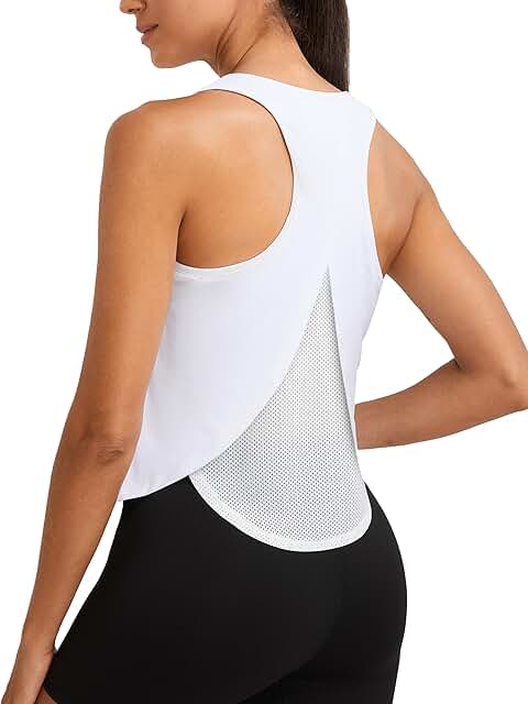 Women's Cropped Racerback Workout Tank Top
