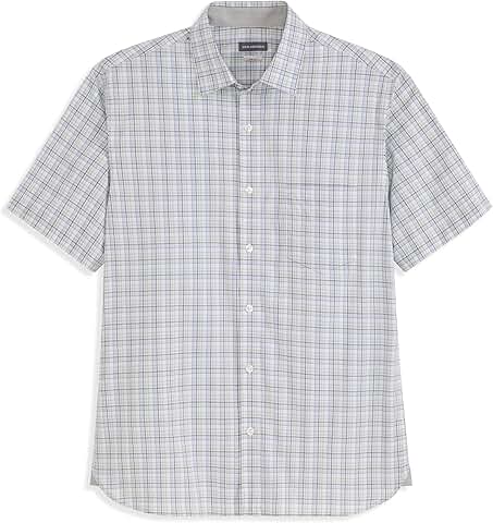 Men's Short Sleeve Check Button-Down Shirt