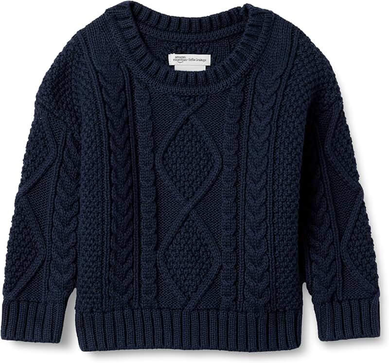 Unisex Baby Cable Knit Crewneck Sweater