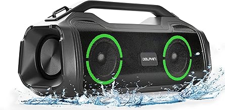 Portable Wireless Speaker with Lights and Waterproof Design