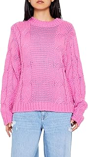 Women's Ribbed Cable Knit Sweater