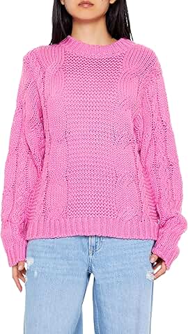 Women's Ribbed Cable Knit Sweater