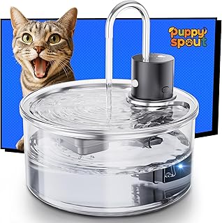 Wireless Glass Cat Water Fountain, 108oz