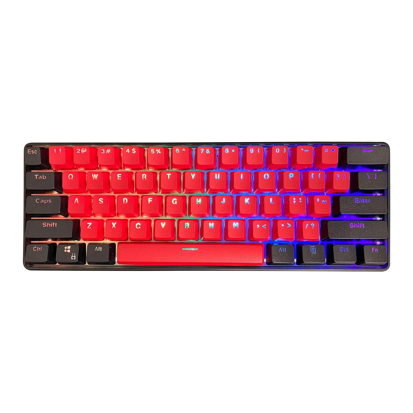 Pro 60 - BRED Edition 60% Mechanical Keyboard RGB Gaming Keyboard (Silver Speed Switches)