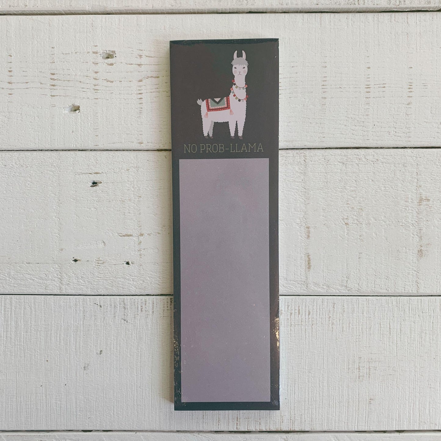 No Prob-Llama Magnetic Notepad in Navy Blue