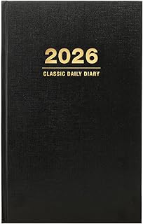 2026 Hardcover Daily Diary and Planner, 8x12.5 inches