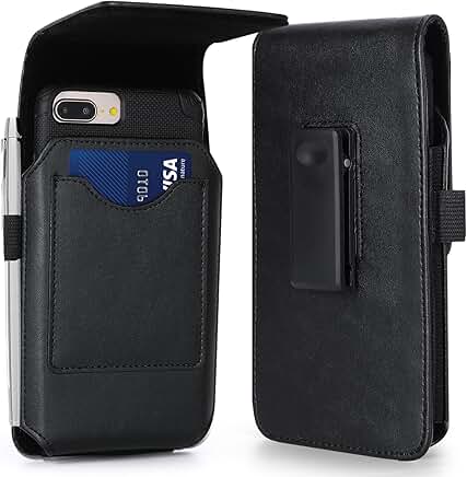 Leather Belt Phone Holster for iPhone 15 Plus and Max Models
