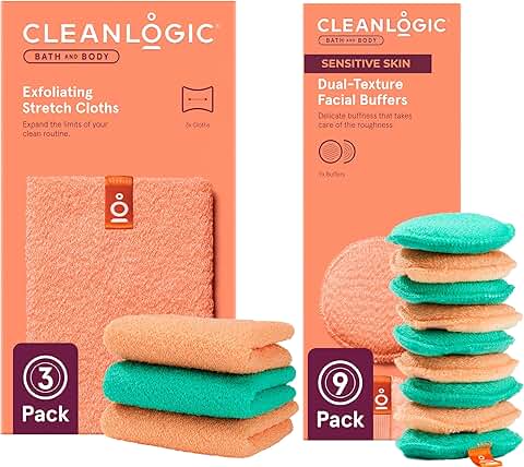 Exfoliating Facial Pads and Body Cloths Bundle