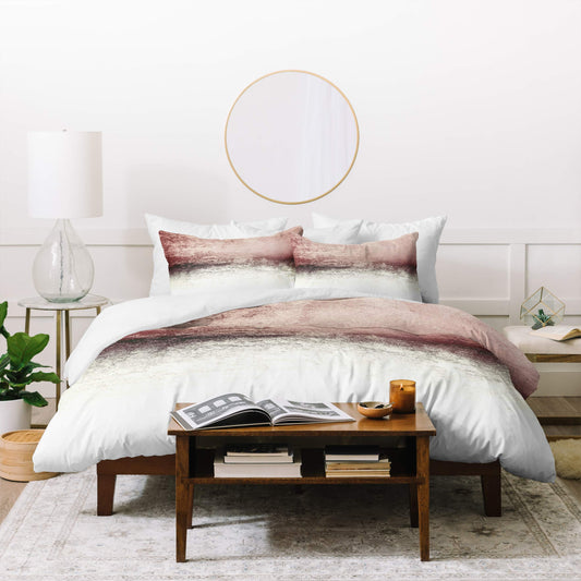 Monika Strigel Snowdreamer Blush Duvet Set with Pillow Sham, Twin, Pink