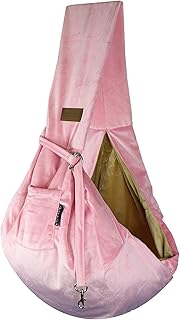 Pink Puppy Carrier with Adjustable Straps and Soft Material