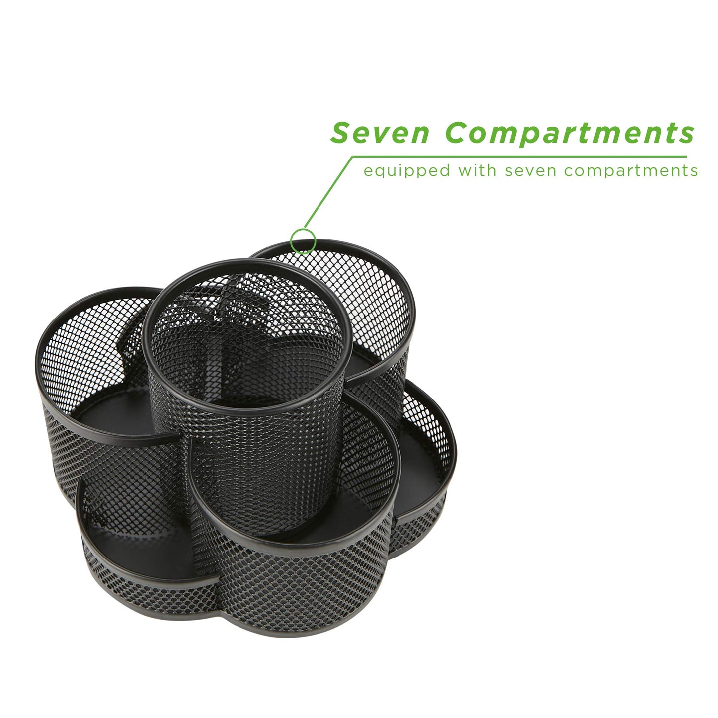 7-Compartment Desk Organizer for Office Supplies