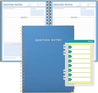 Printed Products Meeting Planner, Blue, 8.5 x 11
