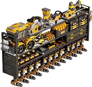Large 49-inch Wall Mount Power Tool Organizer with 4 Tiers