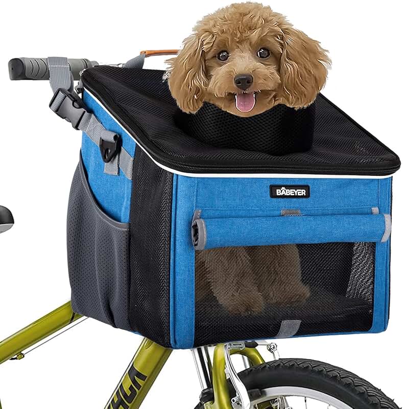 Soft-Sided Bike Basket for Small Dogs and Cats