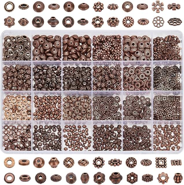 1200pcs Metal Spacer Beads for Jewelry Making