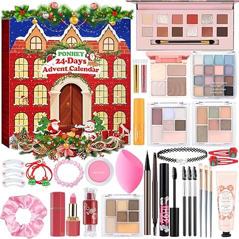 24-Day Christmas Makeup Advent Calendar for Girls and Women