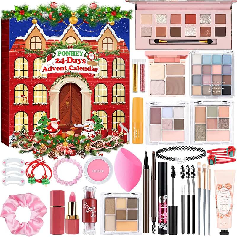 24-Day Christmas Makeup Advent Calendar for Girls and Women