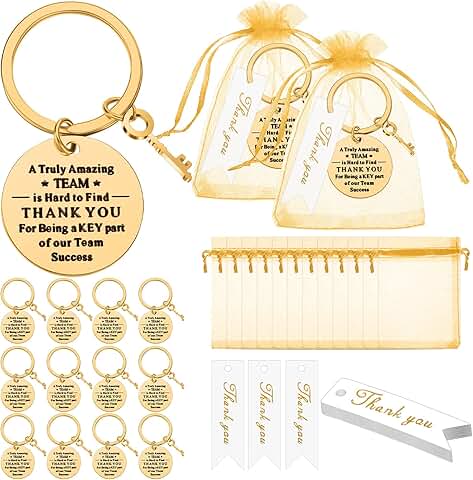 36 Employee Appreciation Thank You Keychains