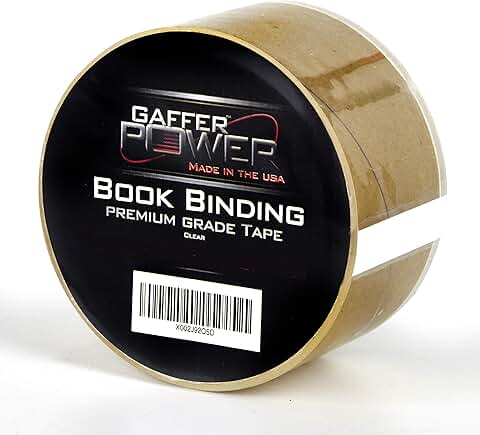 Clear Bookbinding Tape, 2" x 15 Yards, Strong and Acid-Free