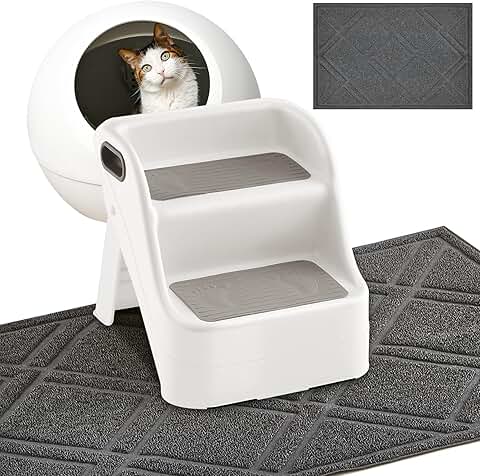 2 Pack Cat Ramp with Non-Slip Mat and Rubber Feet